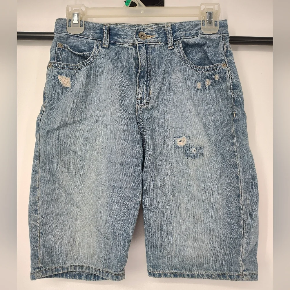 The Children's Place Distressed Light Blue Denim Shorts Size Boys 12